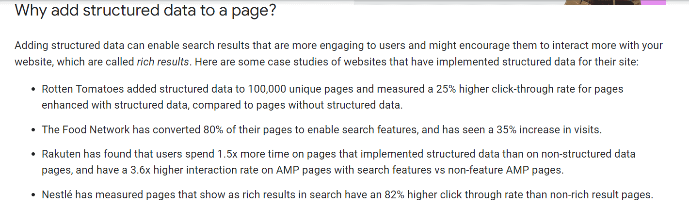 why add structured data to a page